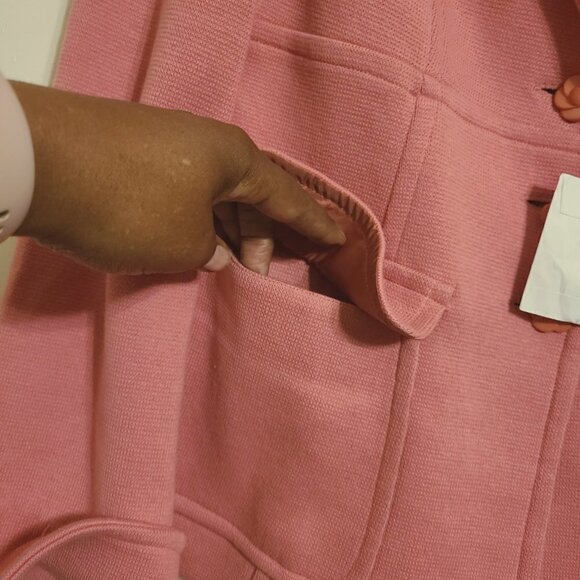 Spiegel | Women's Vintage Two Piece Pink Skirt Suit Set (Size 10) - Picture 4 of 16